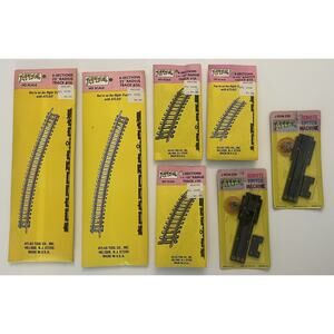 Vintage NOS Atlas HO Scale 6-Sections 22" Radius Track Lot #36 & #35 #32 Tracks